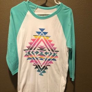 Crazy train three-quarter sleeve tee